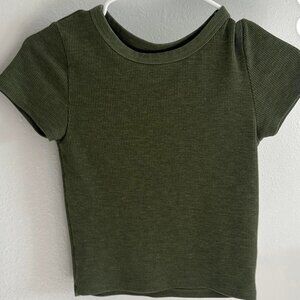 American Eagle Green Women's Crop Top